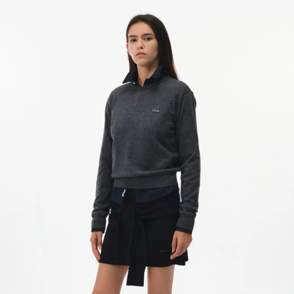 DANIKA L/S KNIT (MELANGE GRAY)