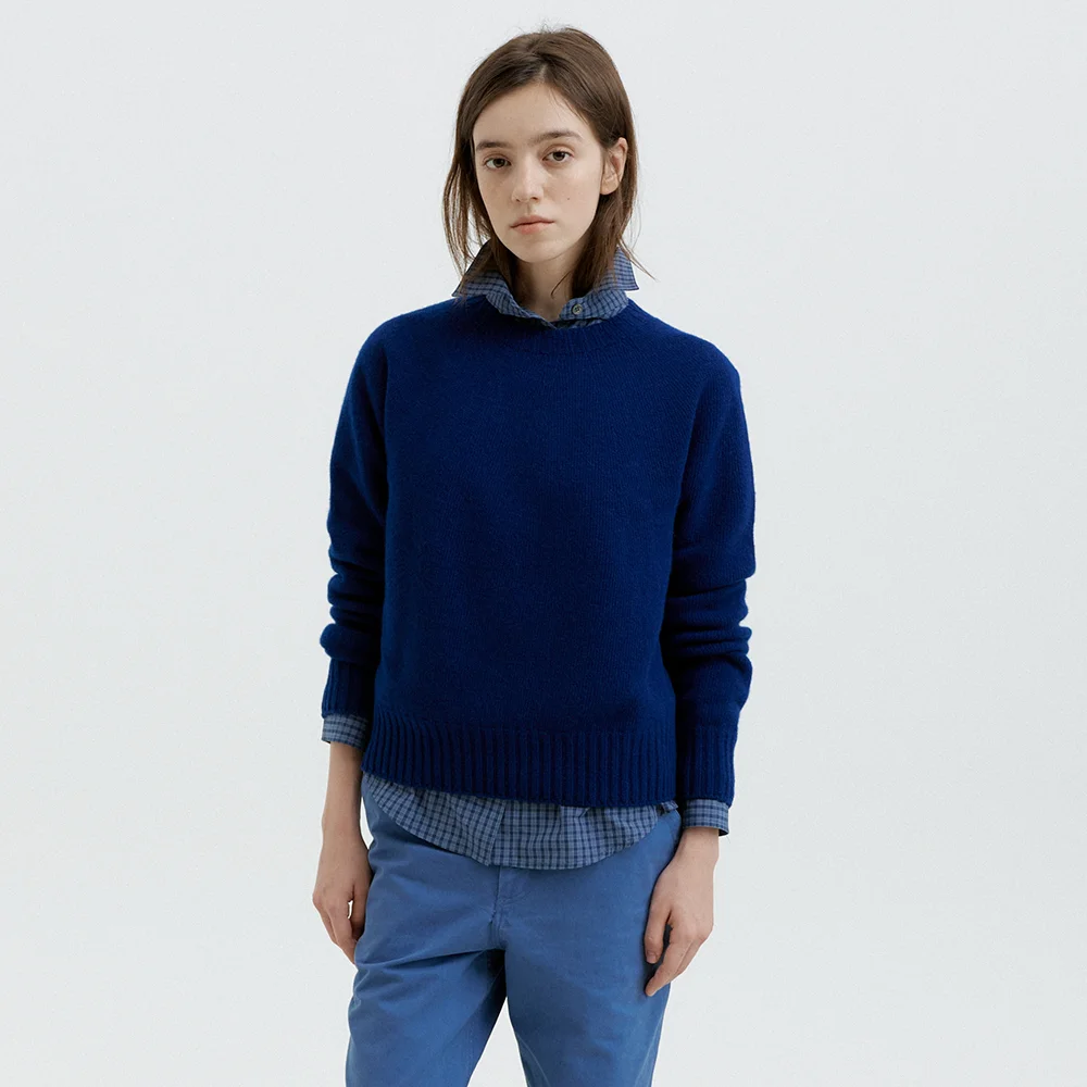 Pastel Whole Garment Knit (Navy)