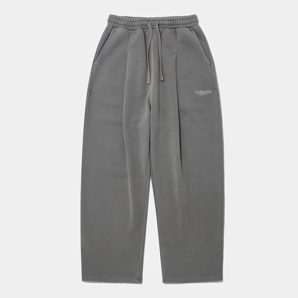 NYC EMB DYED TERRY PINTUCK SWEATPANTS_GRAY