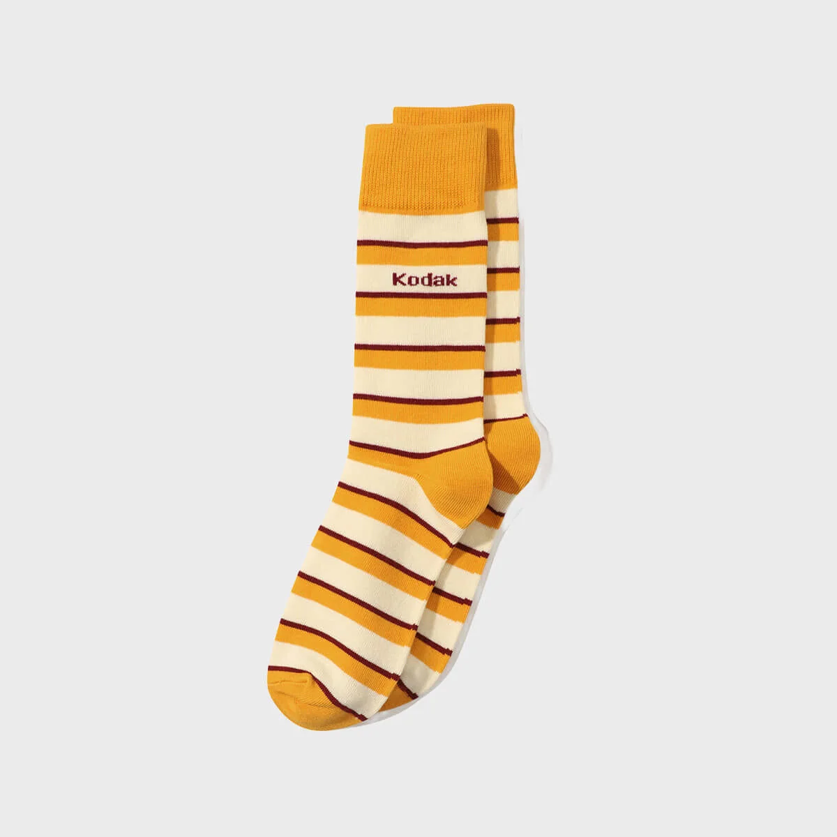 條紋 中筒 襪 YELLOW
