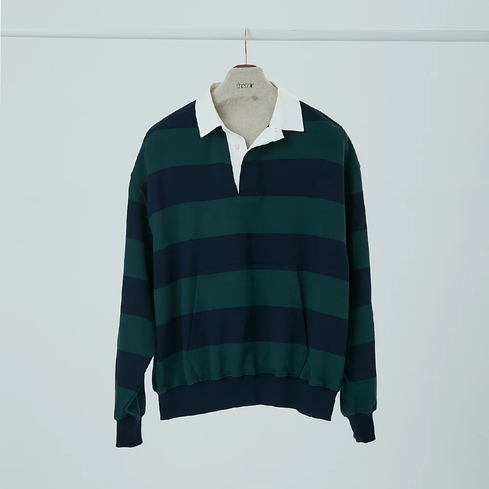 Lugby vintage T shirt ( Stripe ) - NAVY