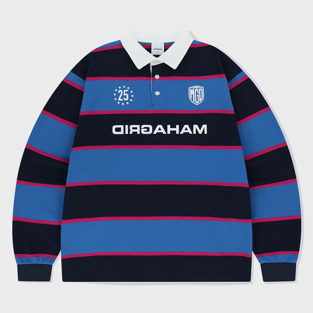 STRIPE RUGBY SHIRT BLUE(MG2FSMM550A)