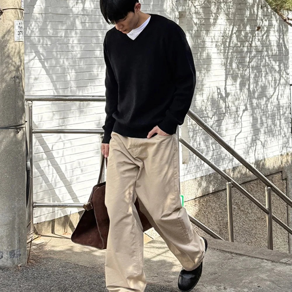 純 純棉 V領 針織衫