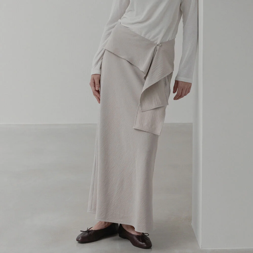 Layered mermaid skirt - Ligh beige