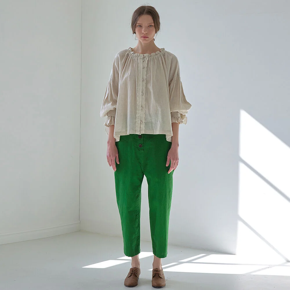 natural pocket trousers