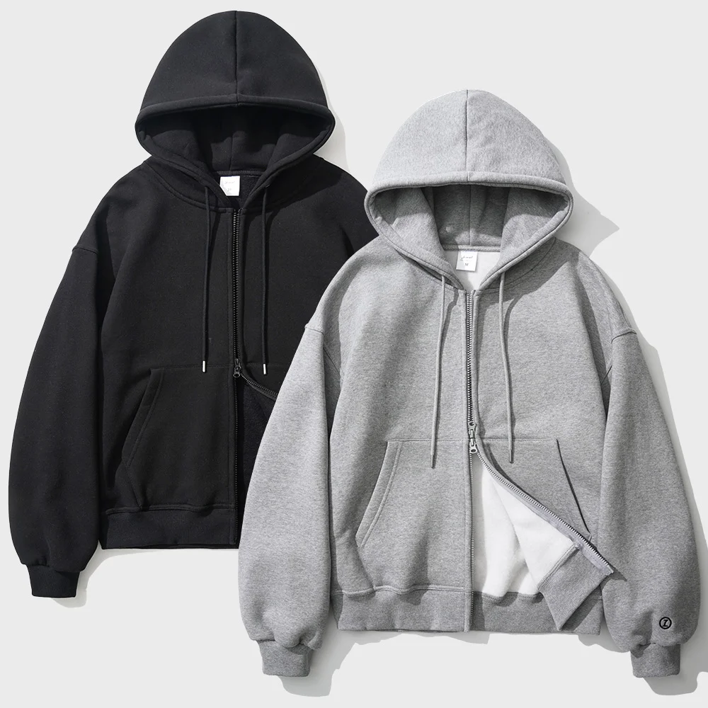 Logue 寬鬆版型 兩穿 加絨 連帽拉鍊外套 6款 2PACK YHHD2462