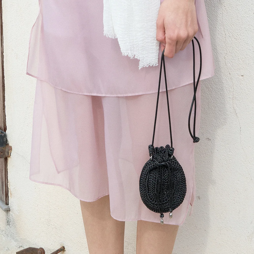 ORB MINI CROCHET BAG (SOFT BLACK)