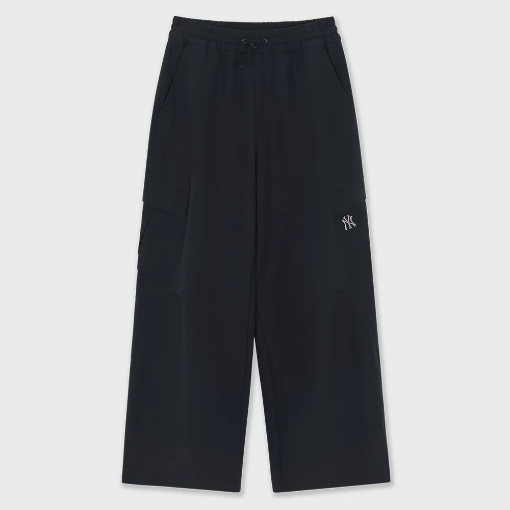 女裝 戶外機能風 薄絨 工裝 寬版 褲子 NY (Black)