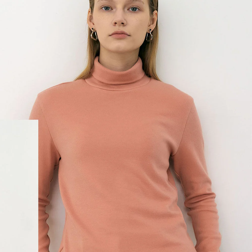 6A Soft cotton turtleneck top (Pink)