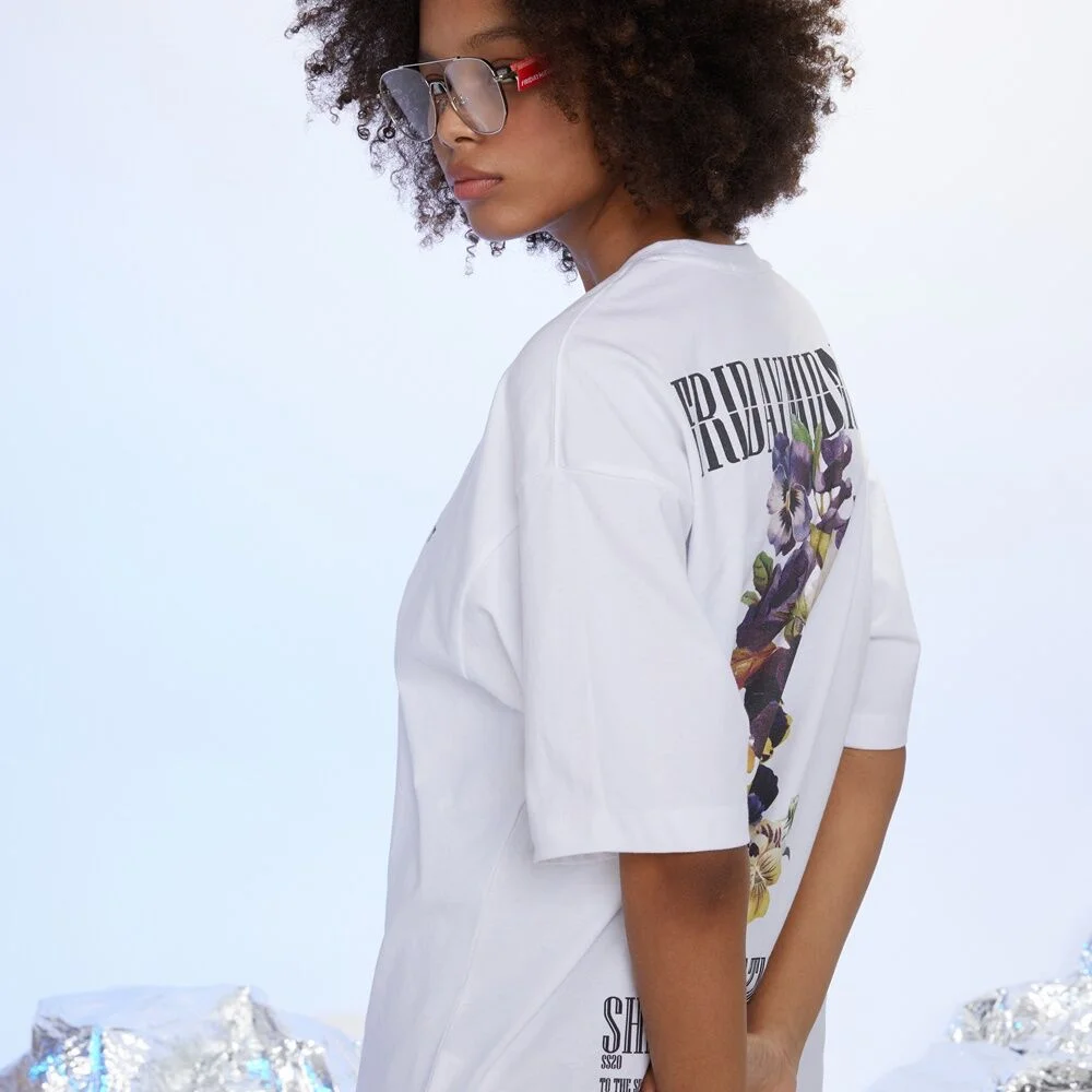 UNISEX BACK FLOWER T-SHIRTS IETS0E662WT