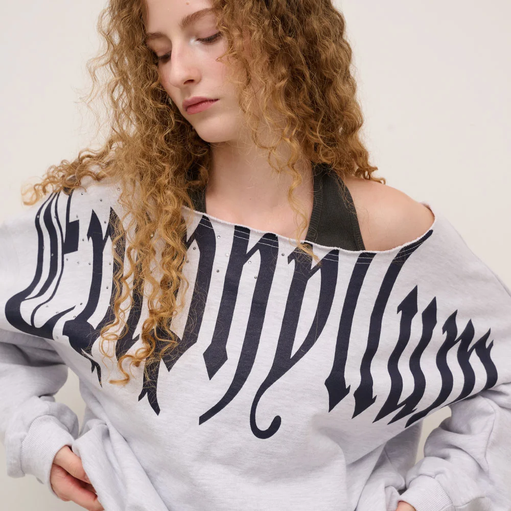 Epi Boat Neck Sweatshirt in Grey