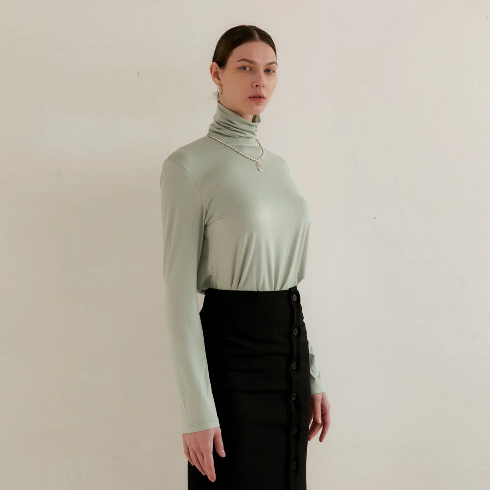 BASIC TURTLENECK - WHITE, BLACK, SKY BLUE, WHITE