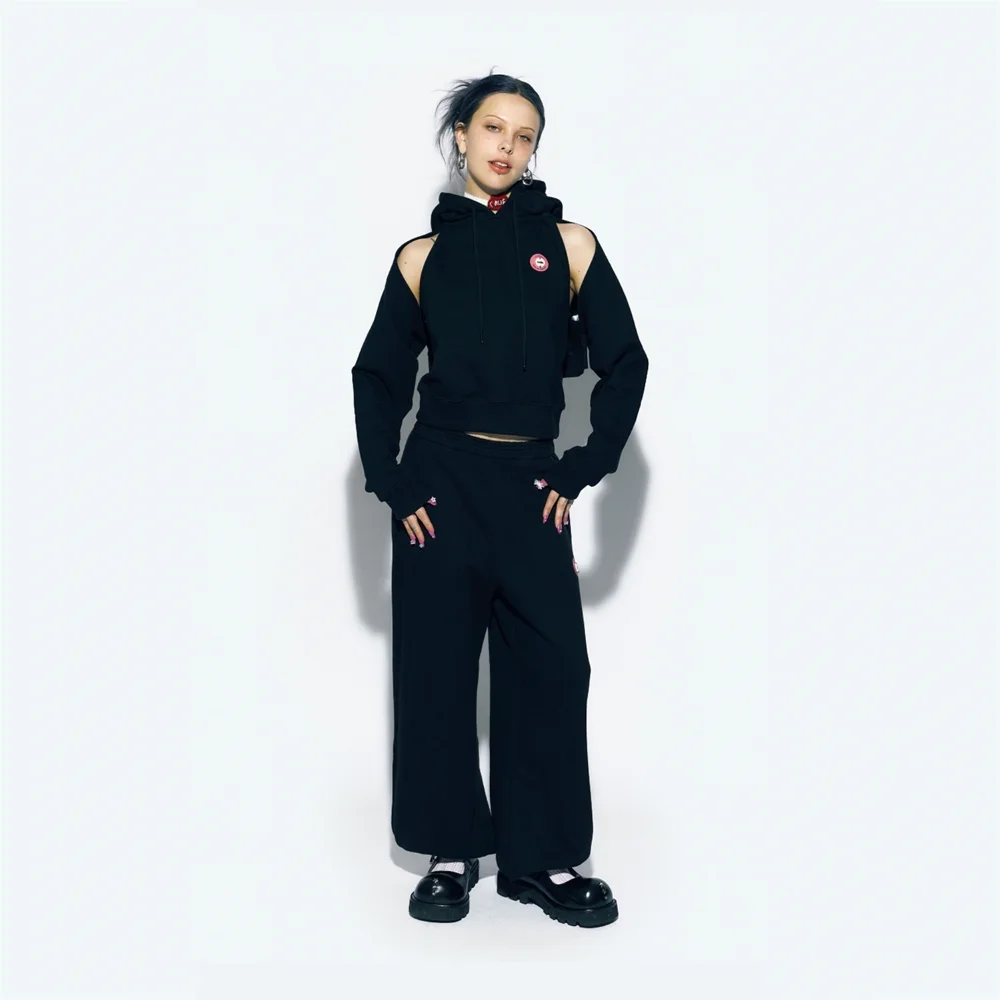 WIDE JOGGER PANTS BLACK