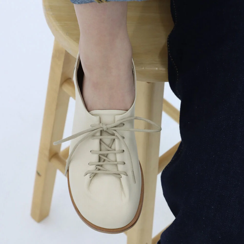 soft laceup loafer_24035_ivory