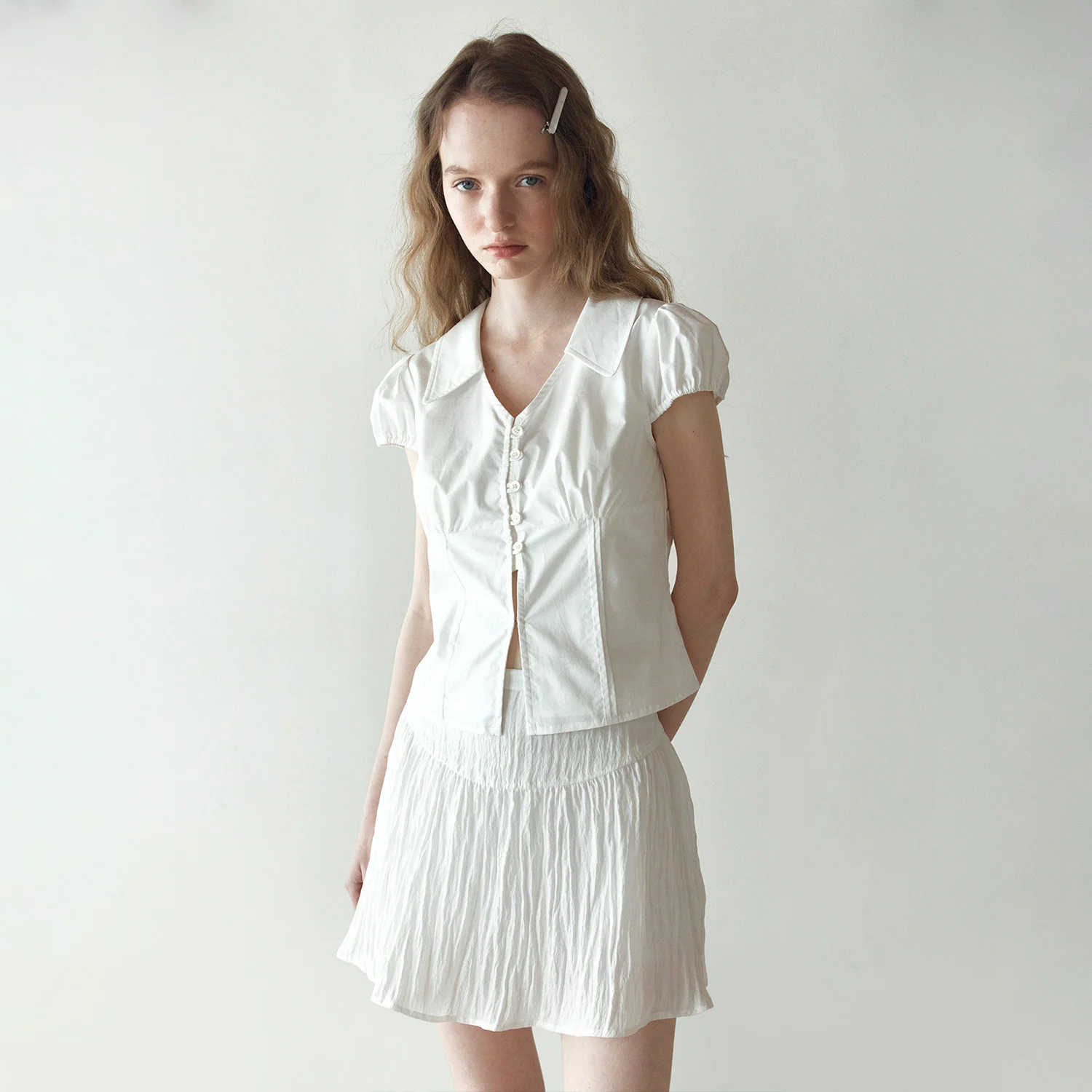 Poesie 泡泡 雪紡衫_Pure White