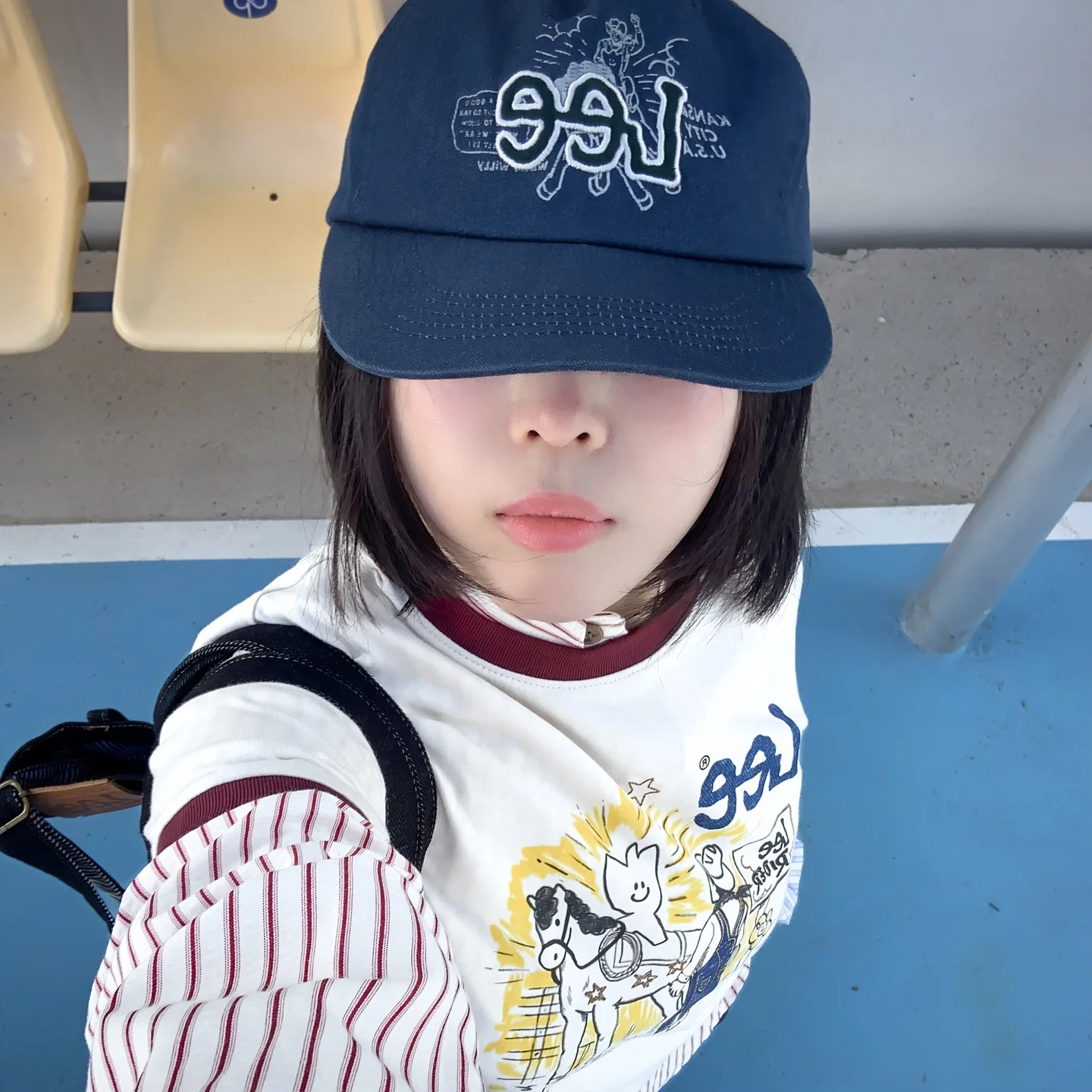 牛仔 圖案 棒球帽 靛藍