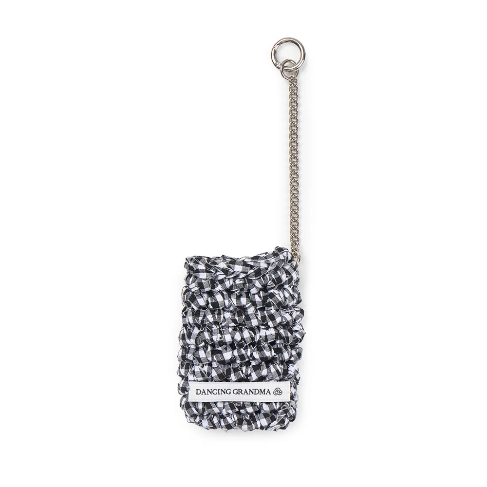CHECK POCKET KEYRING : BLACK