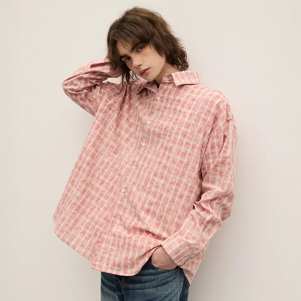 M1067 VINTAGE CHECK SHIRT_RED