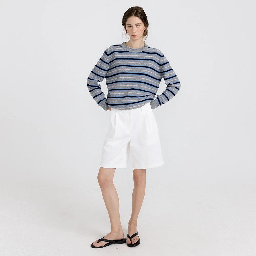 Cotton Bermuda Pants (White)