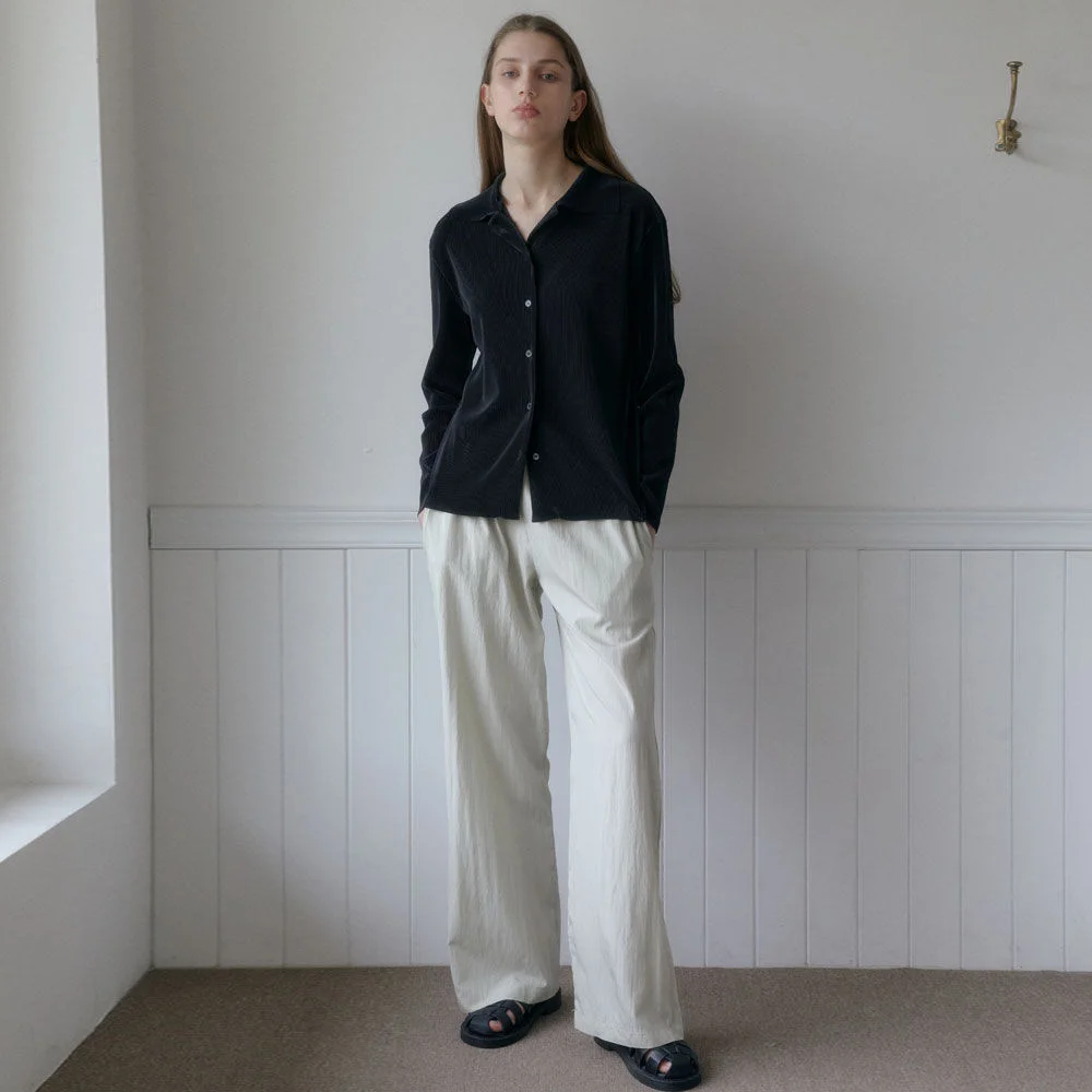 Nylon Banding Pants (Pale Beige)