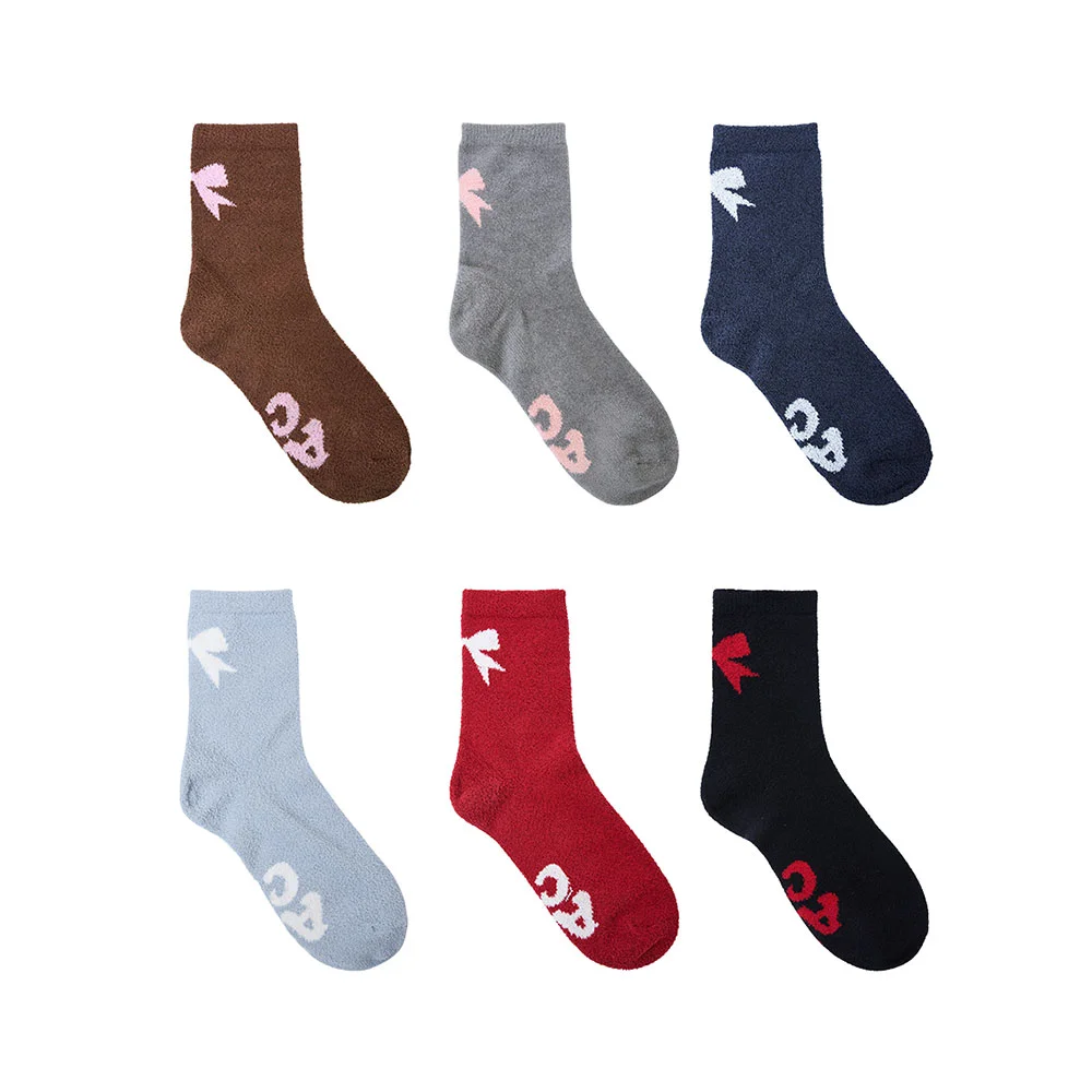 (3 in 1 Pack) ALCP Ribbon Fluffy Socks