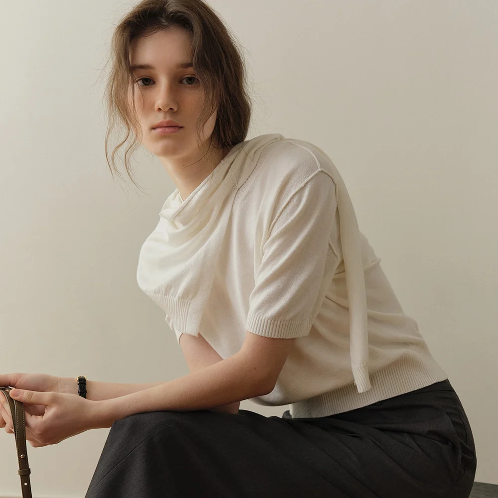 Bay Layered Half Knit Set (Ivory)