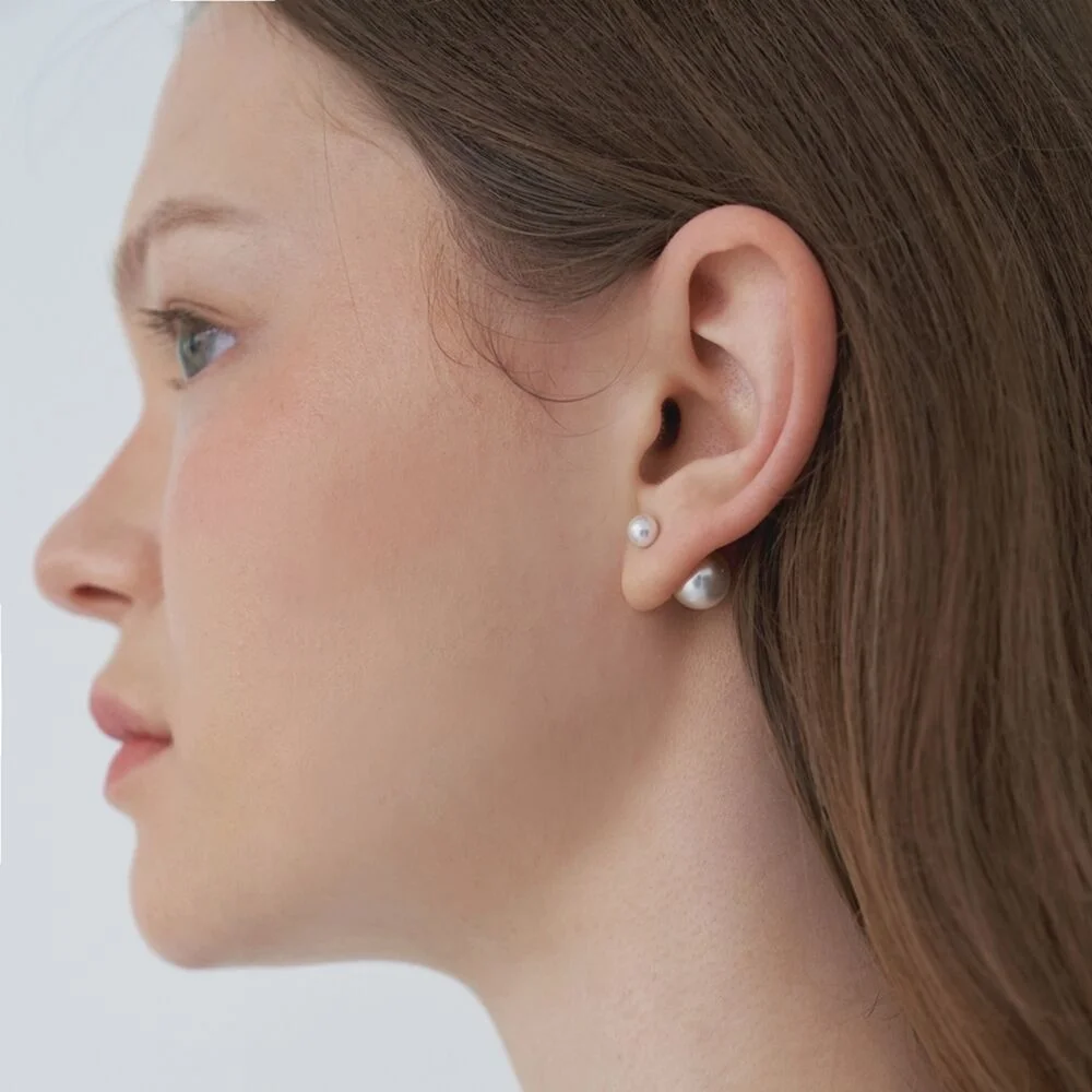 Mini Pearl & Pearl Earrings