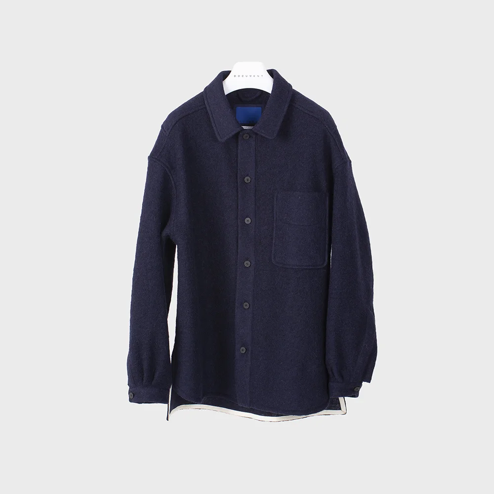 WOOL SHIRT_NAVY