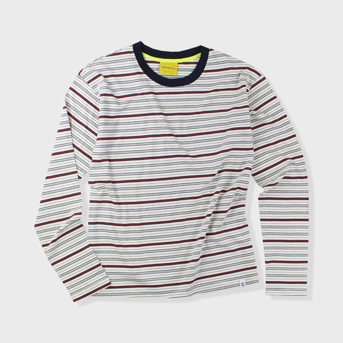 Cb multi striped L/S(WHITE/BROWN)