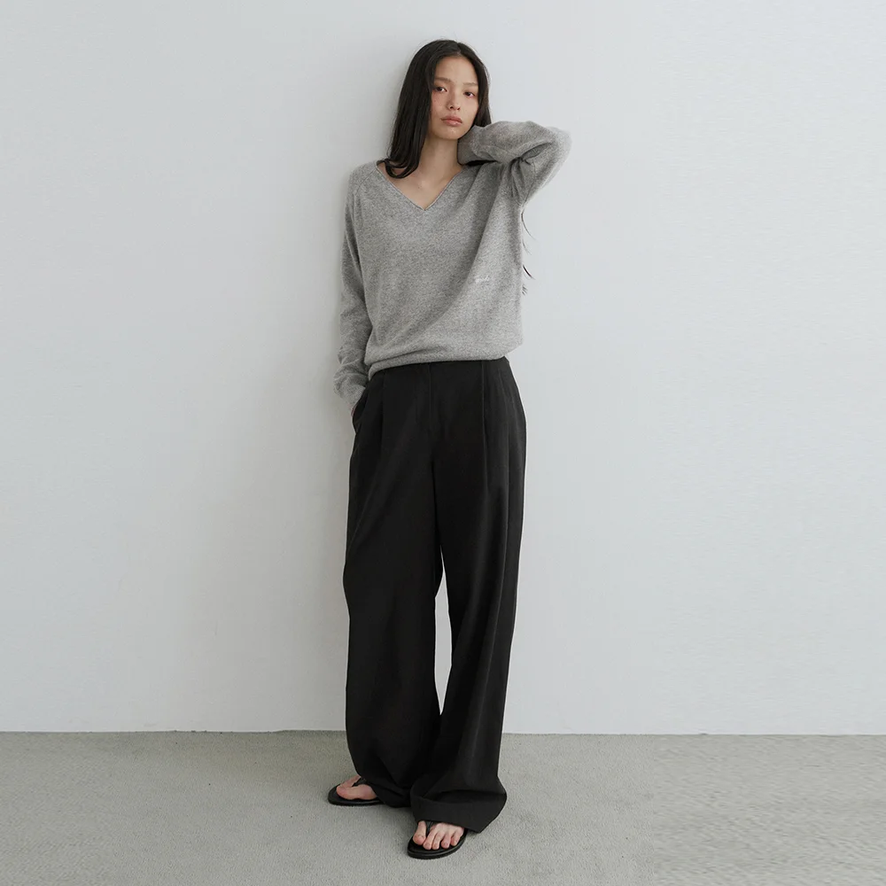 Tommy cotton slacks (black)