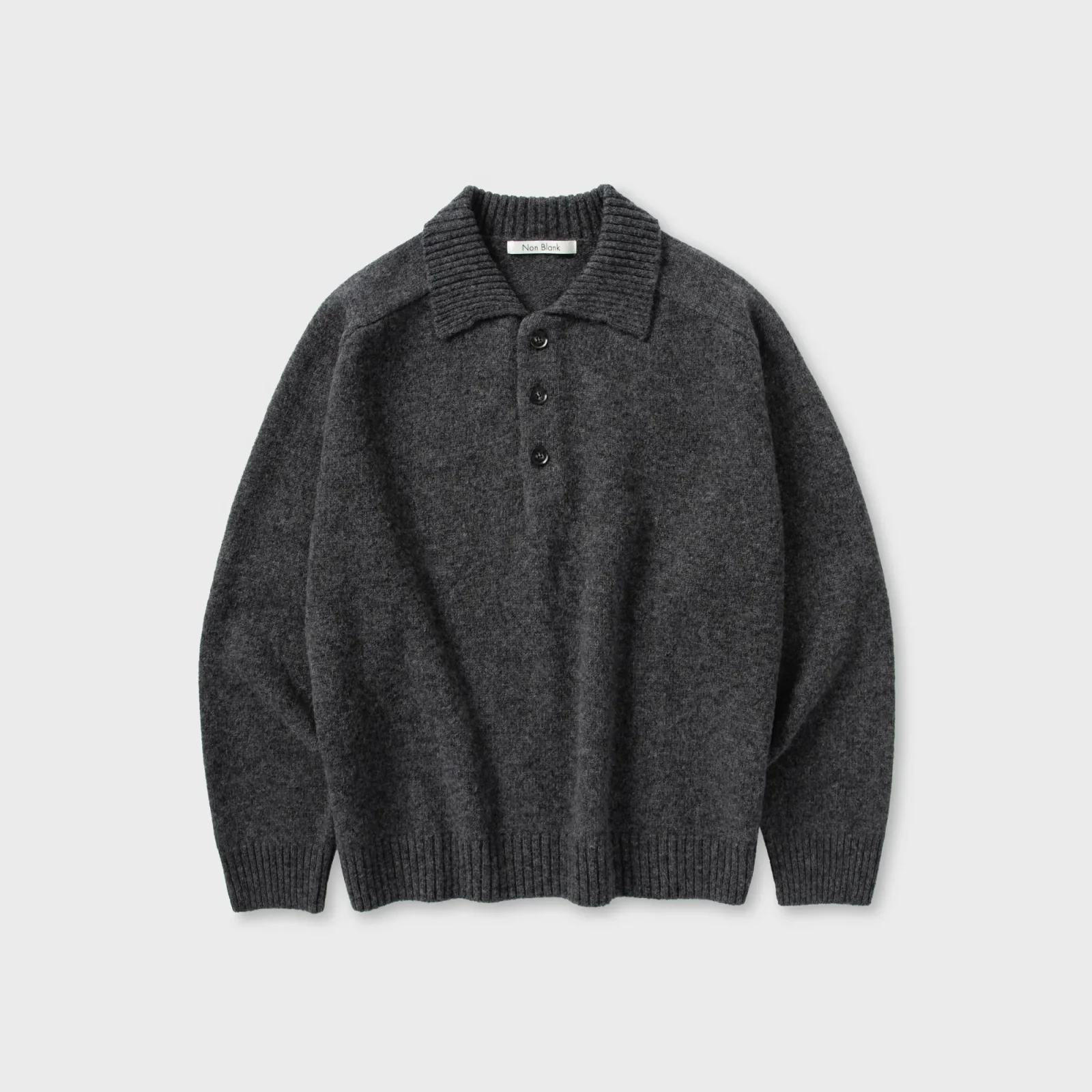羊毛 衣領 針織衫_TAILOR GREY