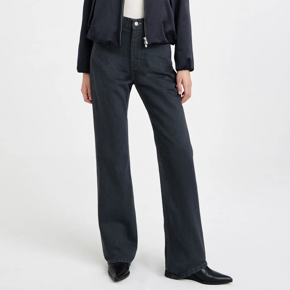 Bootcut Denim Pants (Charcoal Grey)