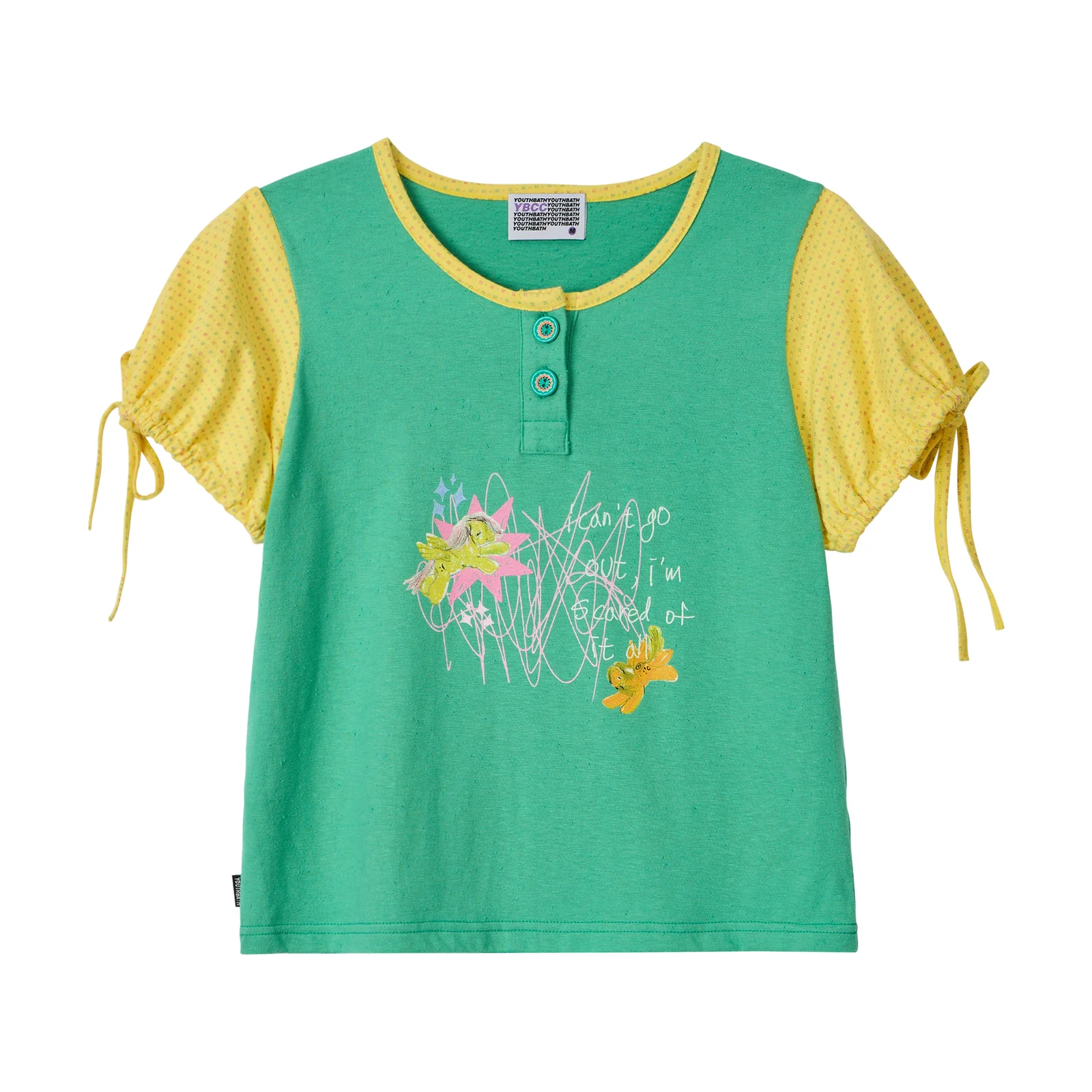 YB x Motka Puff Henley Tee_Green