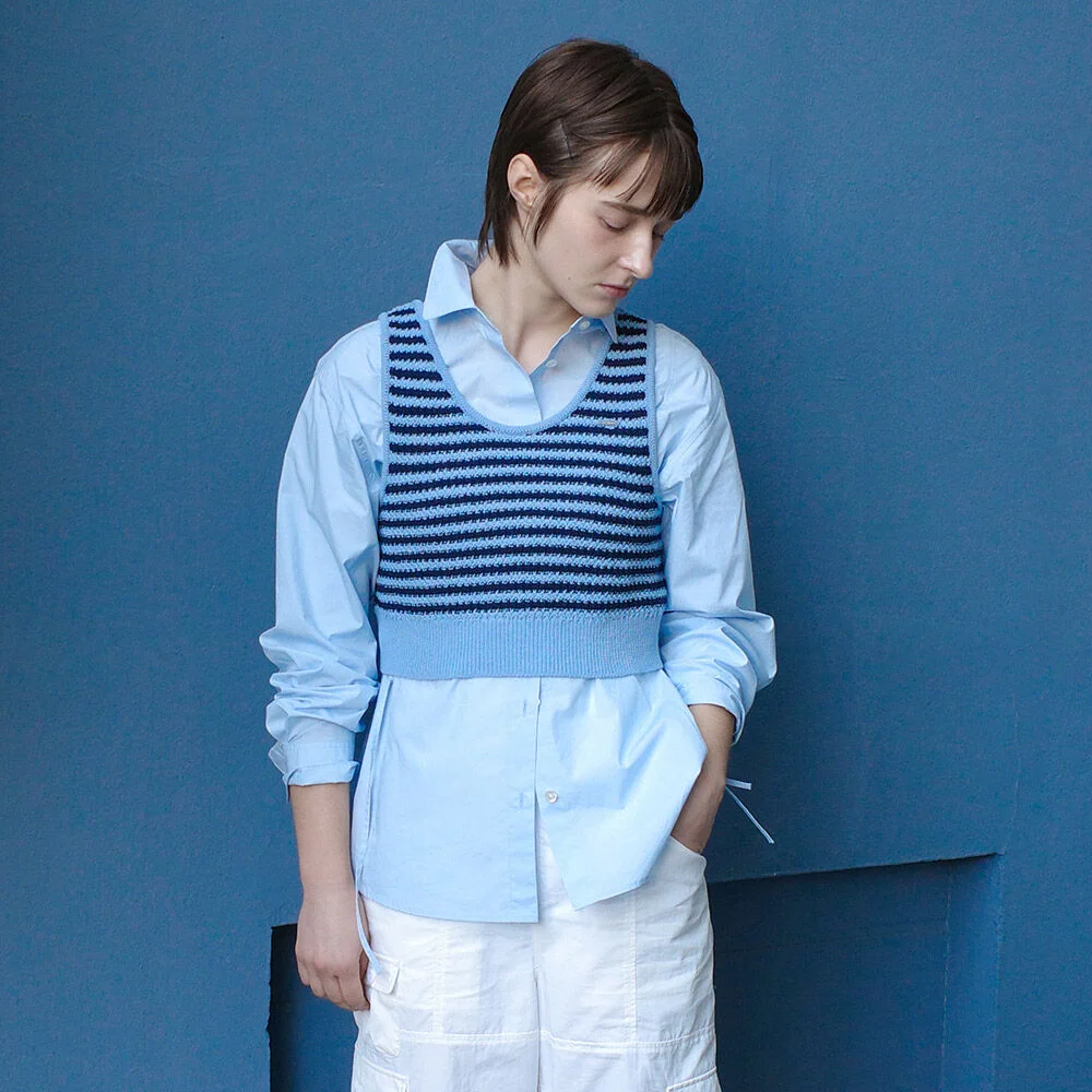 女裝 層次 針織衫 Navy