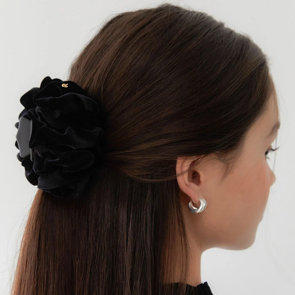 wave shirring velvet hair clip_regular HC035