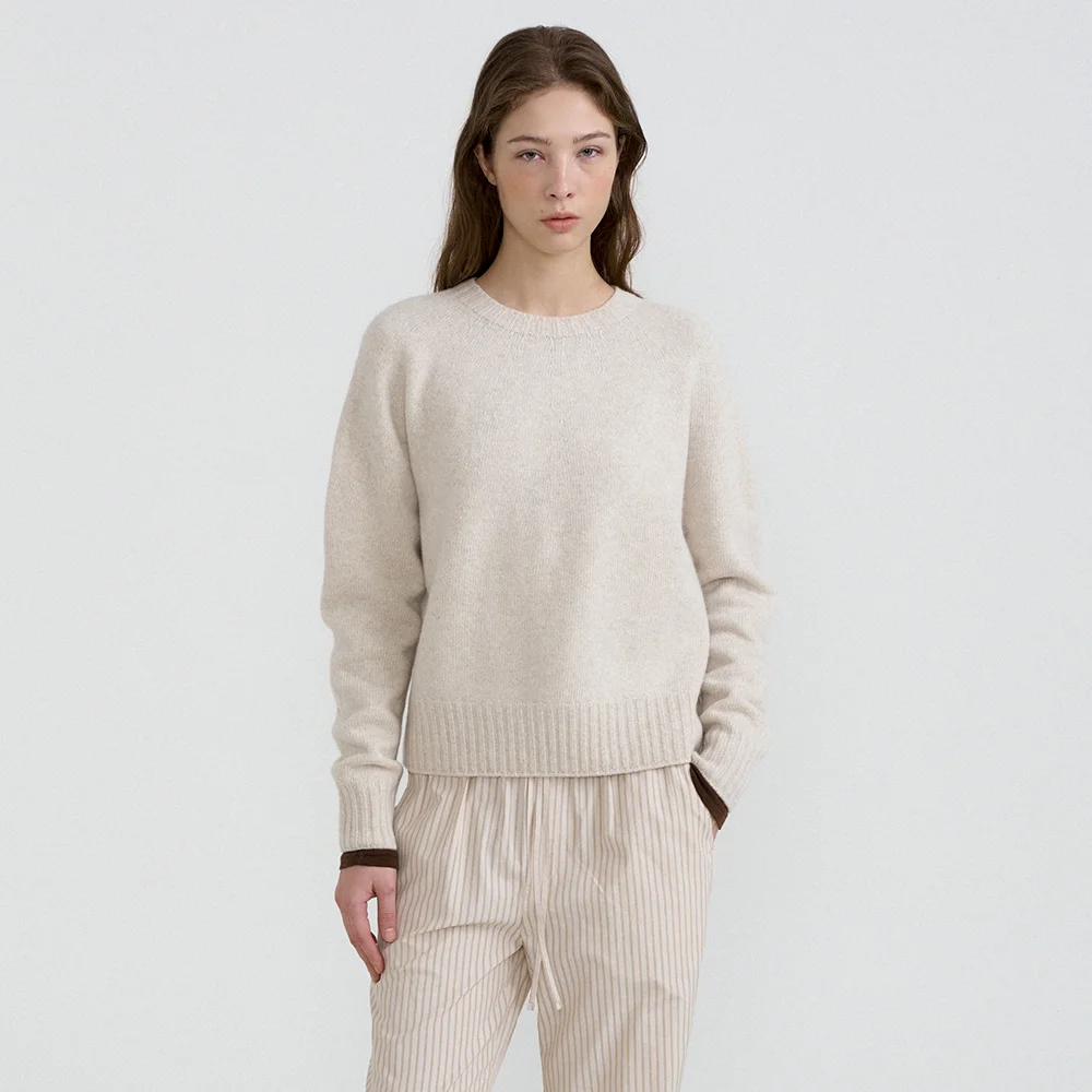 Pastel Whole Garment Knit (Oatmeal)