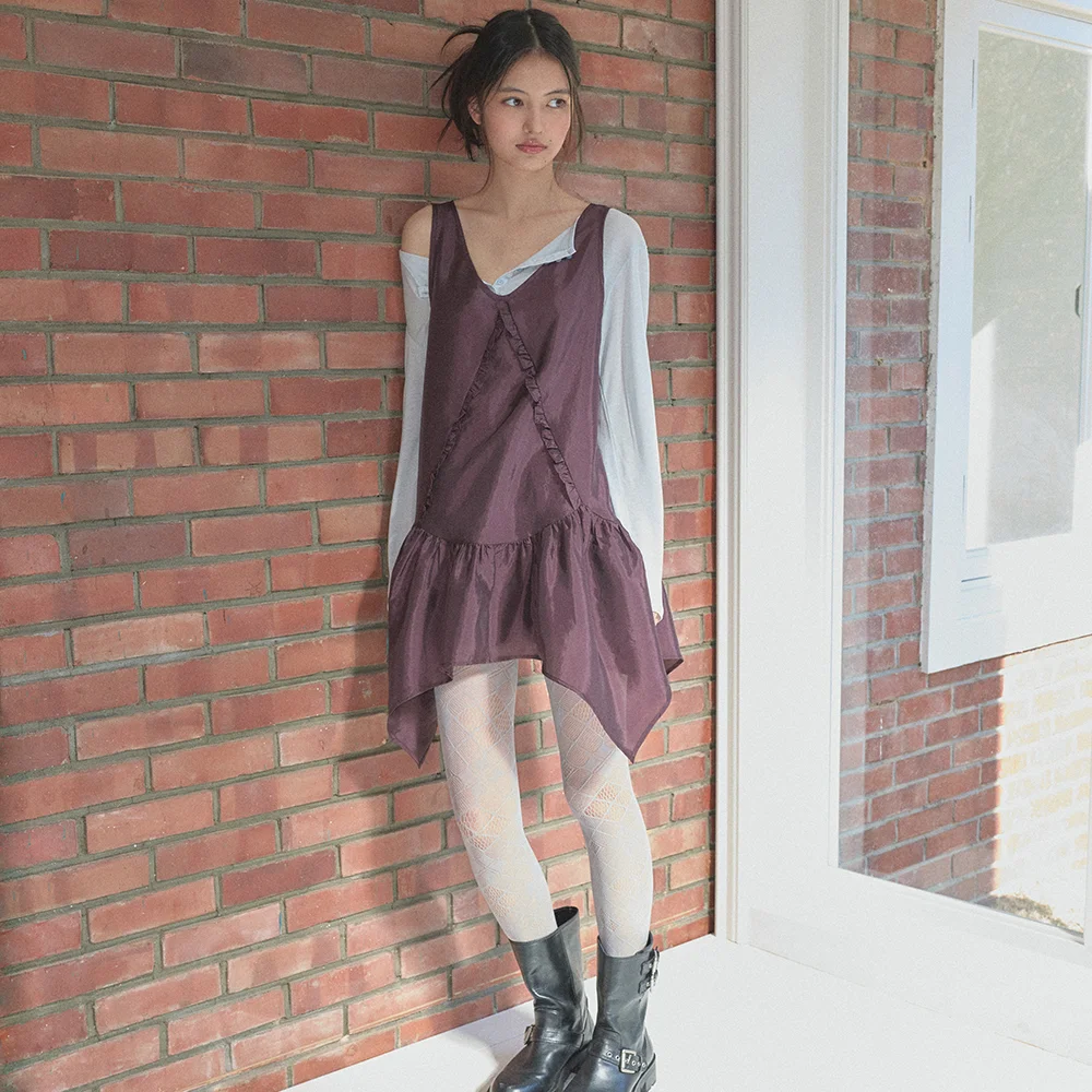 SHEER LAYERED ONE-PIECE (PURPLE)