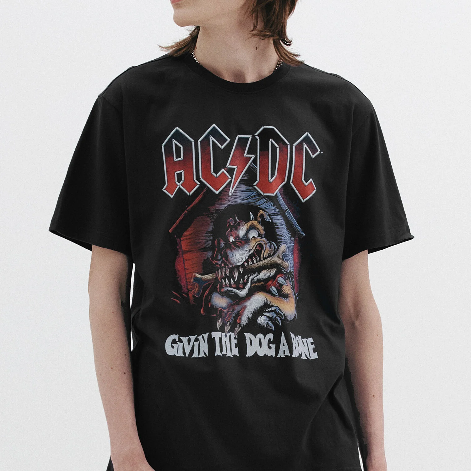 ACDC DOG A BONE 2 BK (BRENT2415)