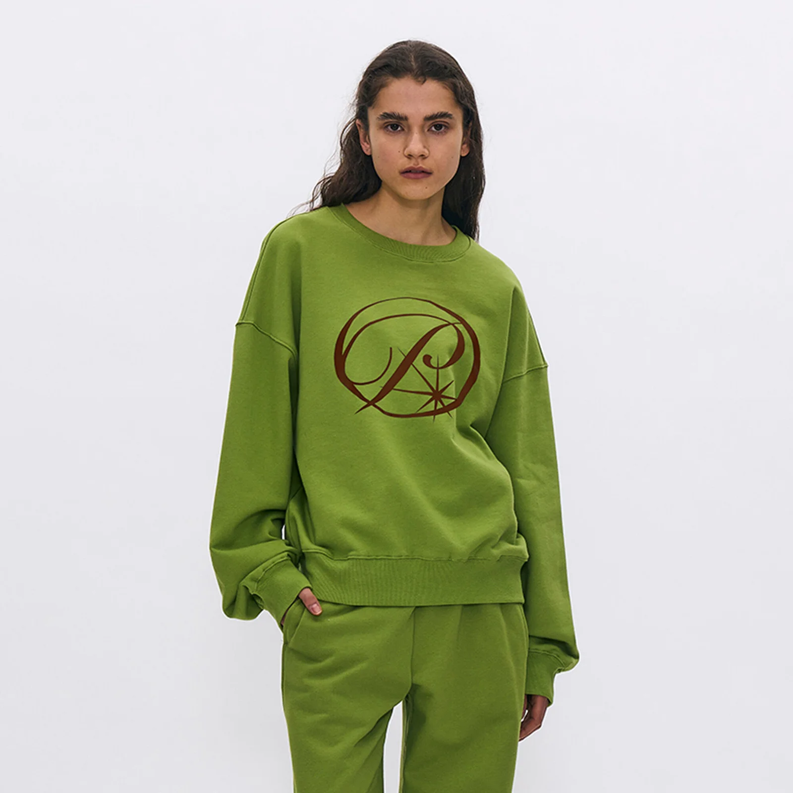 NEW CIRCLE LOGO SWEATSHIRT_LIGHT GREEN