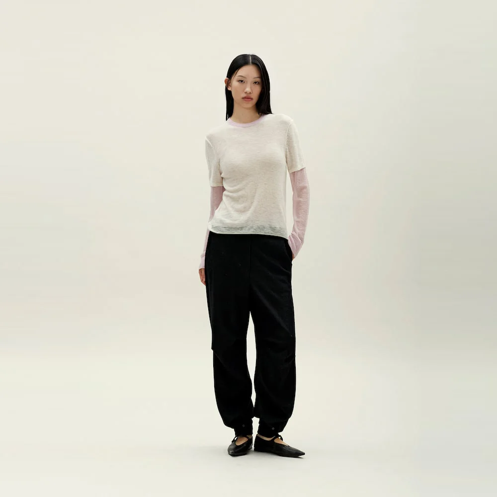 Layered Two Tone Sweatshirt Pink (AG5951A03X)
