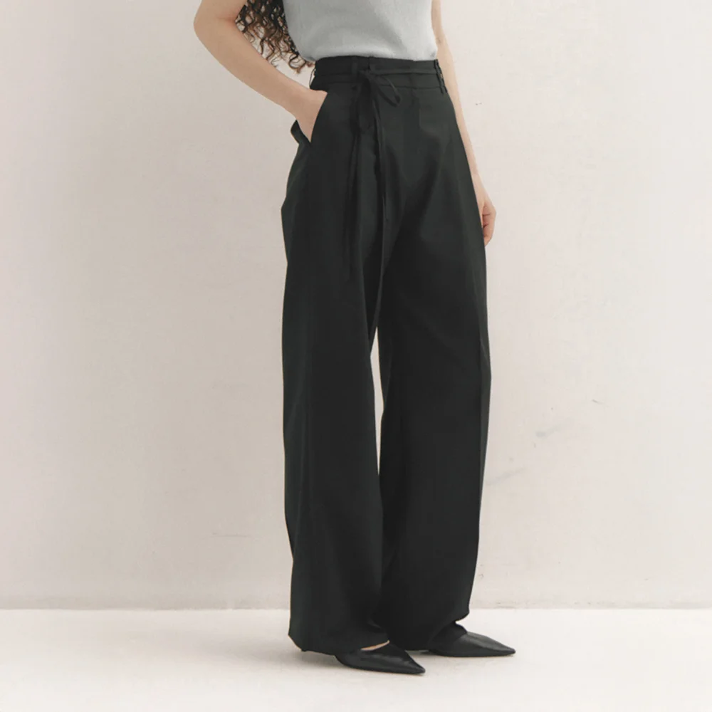 Pintuck String Slacks(3color)
