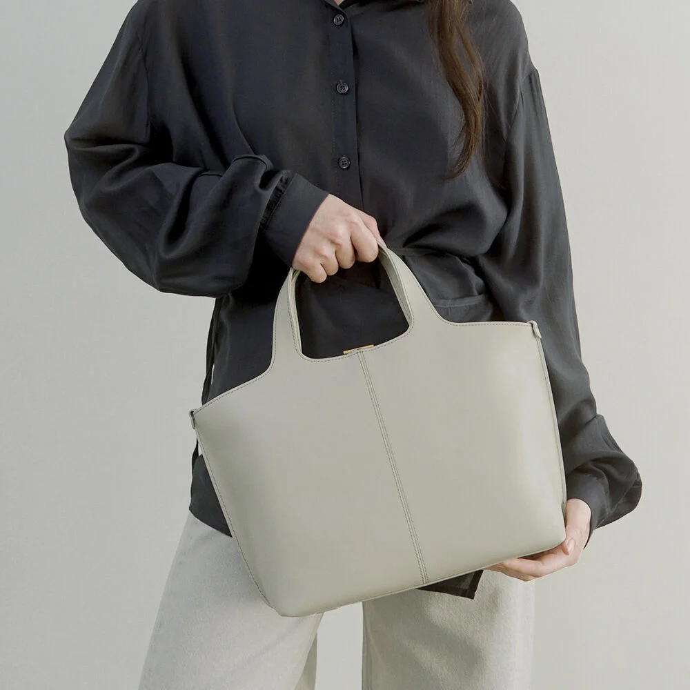 PANIER TOTE BAG (MISTY WHITE)