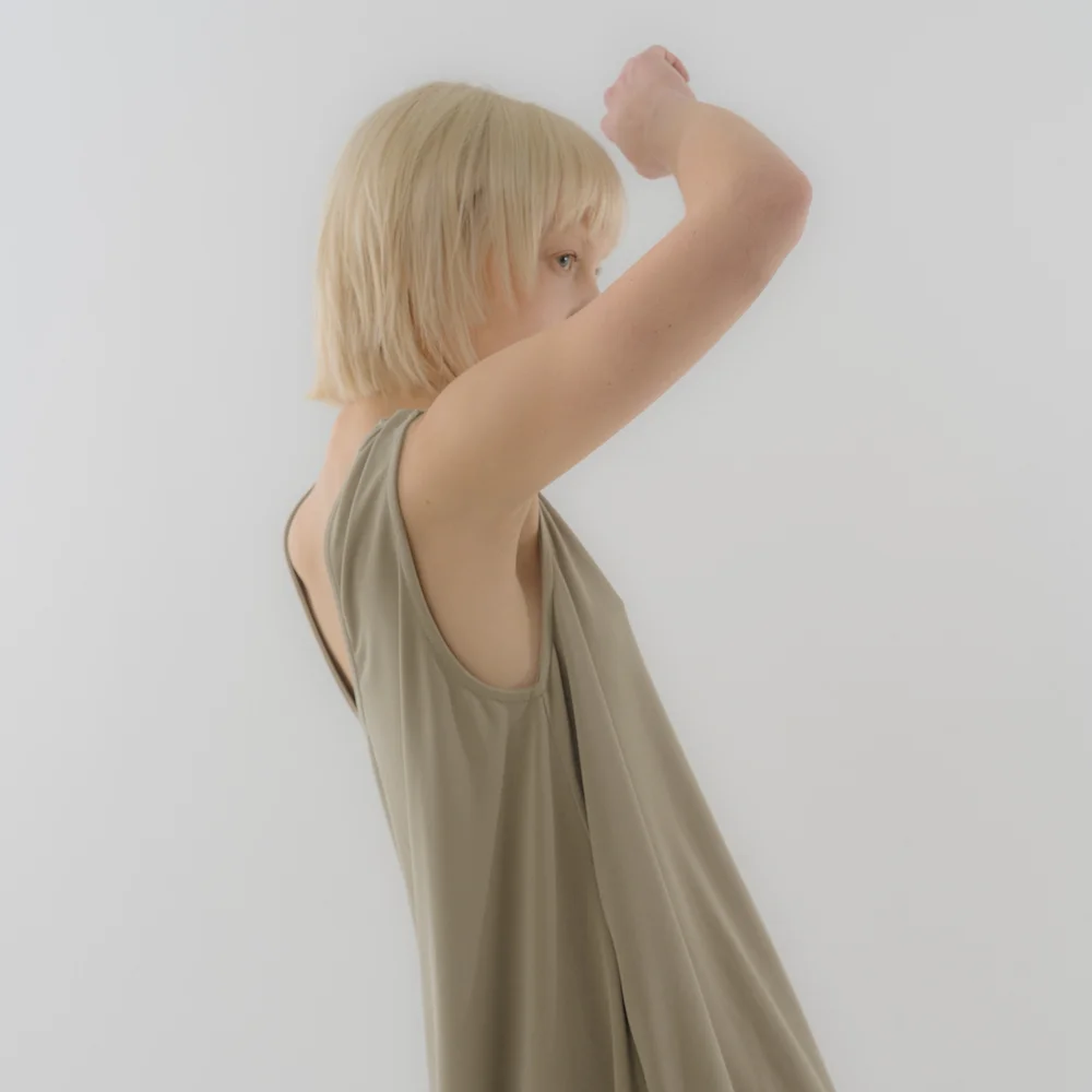 Modal Long Dress_Khaki
