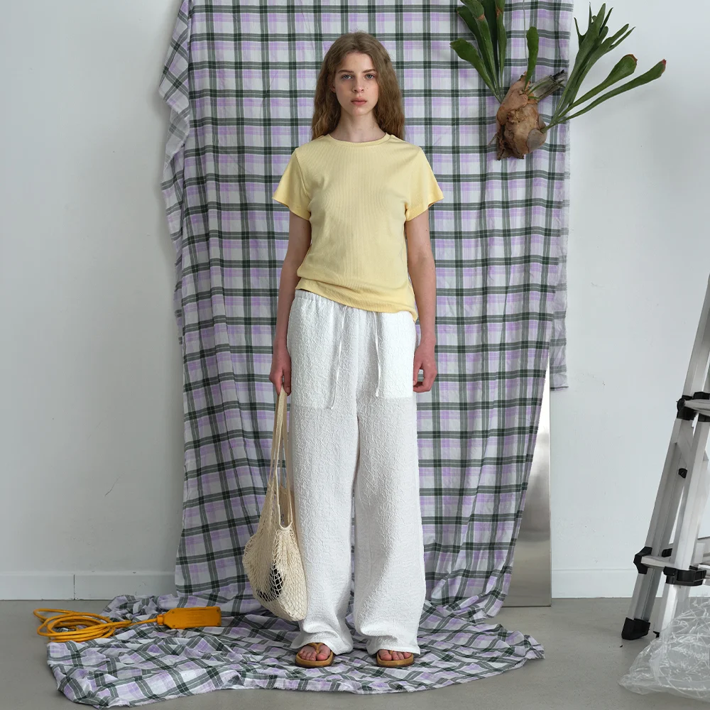 renee string pants - off white