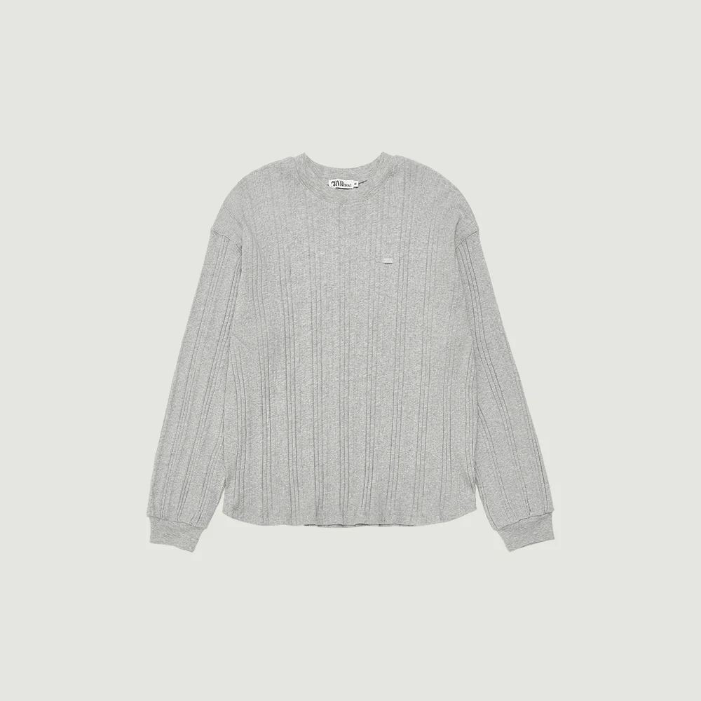 AUDREY L/S T-SHIRT (MELANGE GRAY)