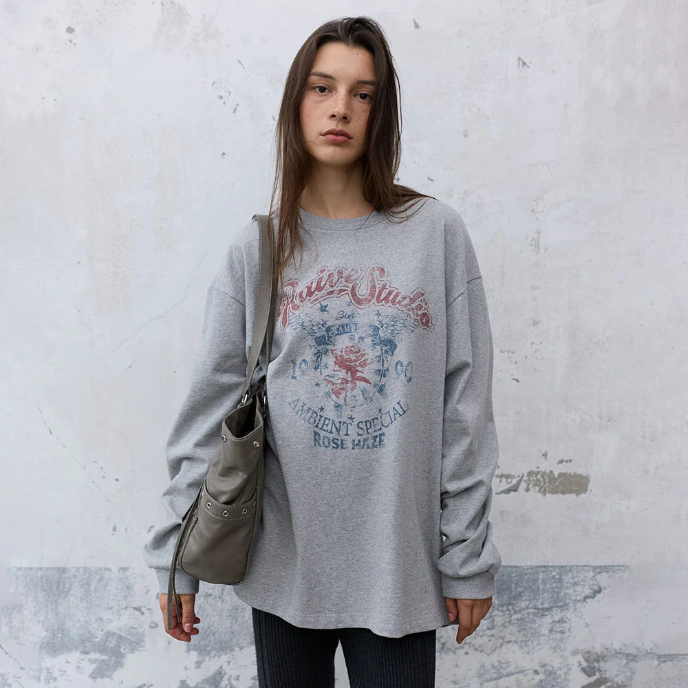 Roze Haze Long Sleeve T-shirts VW6AE958_2color