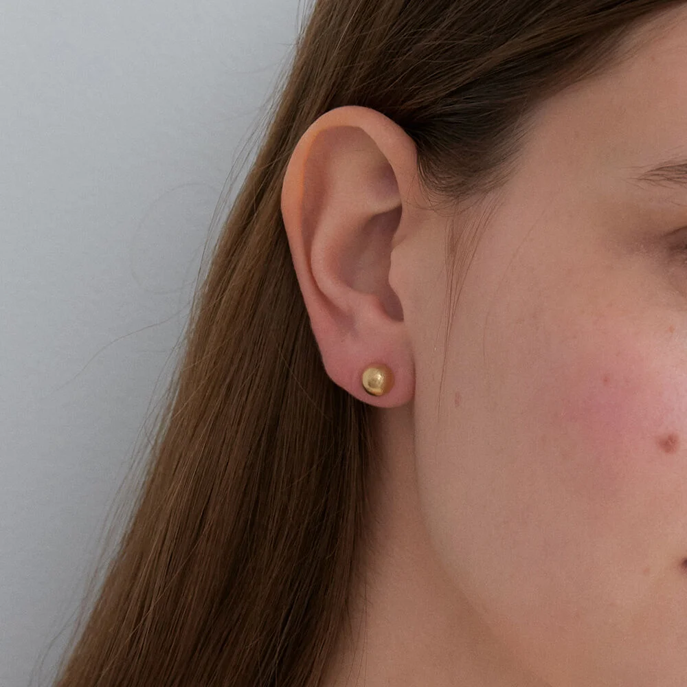 MATTE DAMAGE CIRCLE EARRING_S JE028