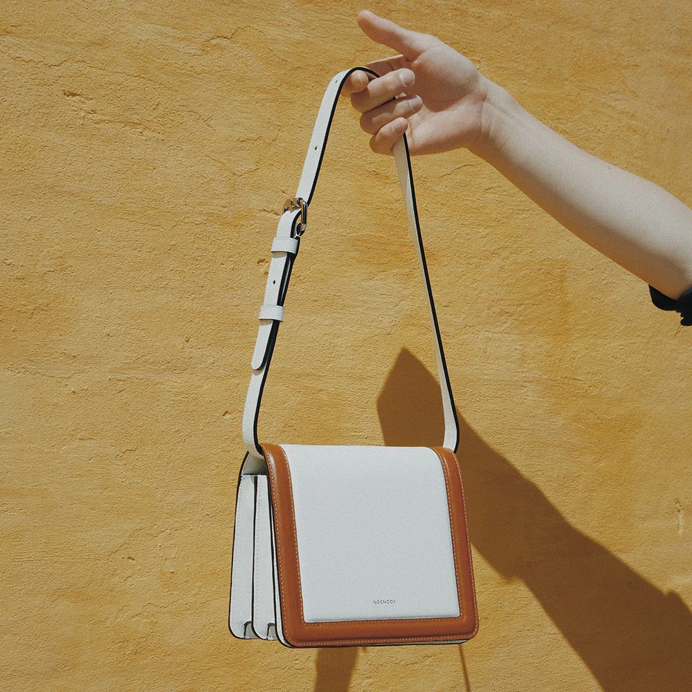 Travel double shoulder bag Cream brown