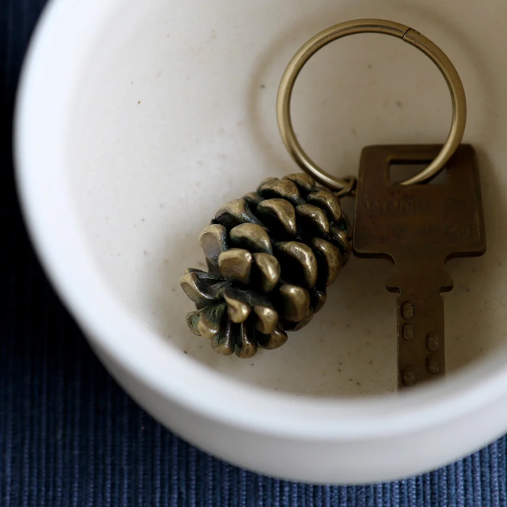 pine cone keyring 松果 鑰匙扣 黃銅 OBgE
