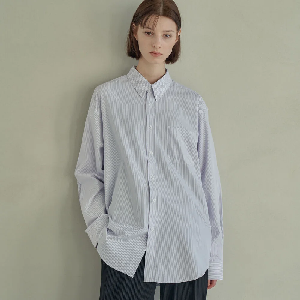 365 類型 條紋 襯衫_Ivory Purple